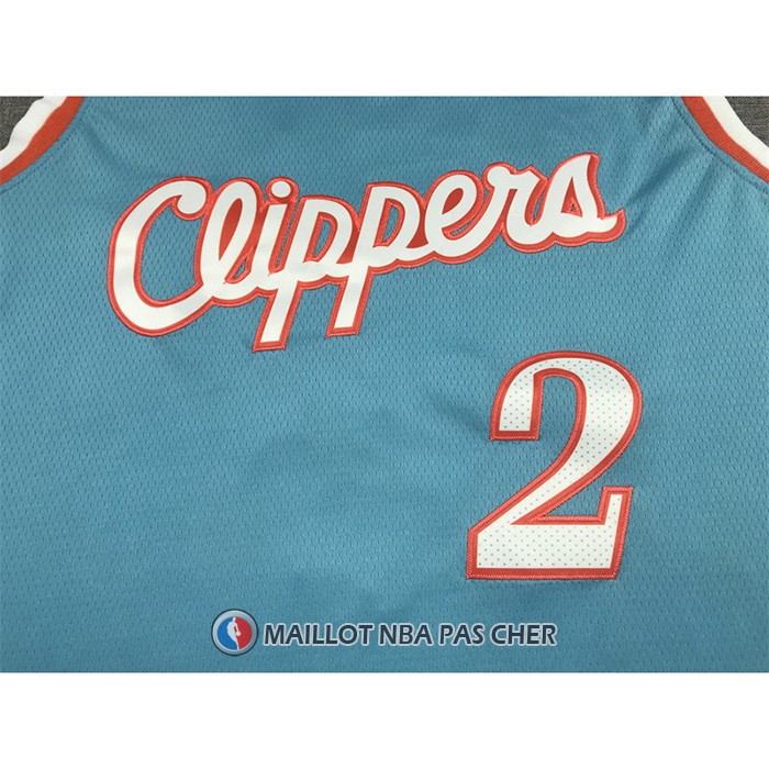 Maillot Los Angeles Clippers Kawhi Leonard NO 2 Ville 2021-22 Bleu